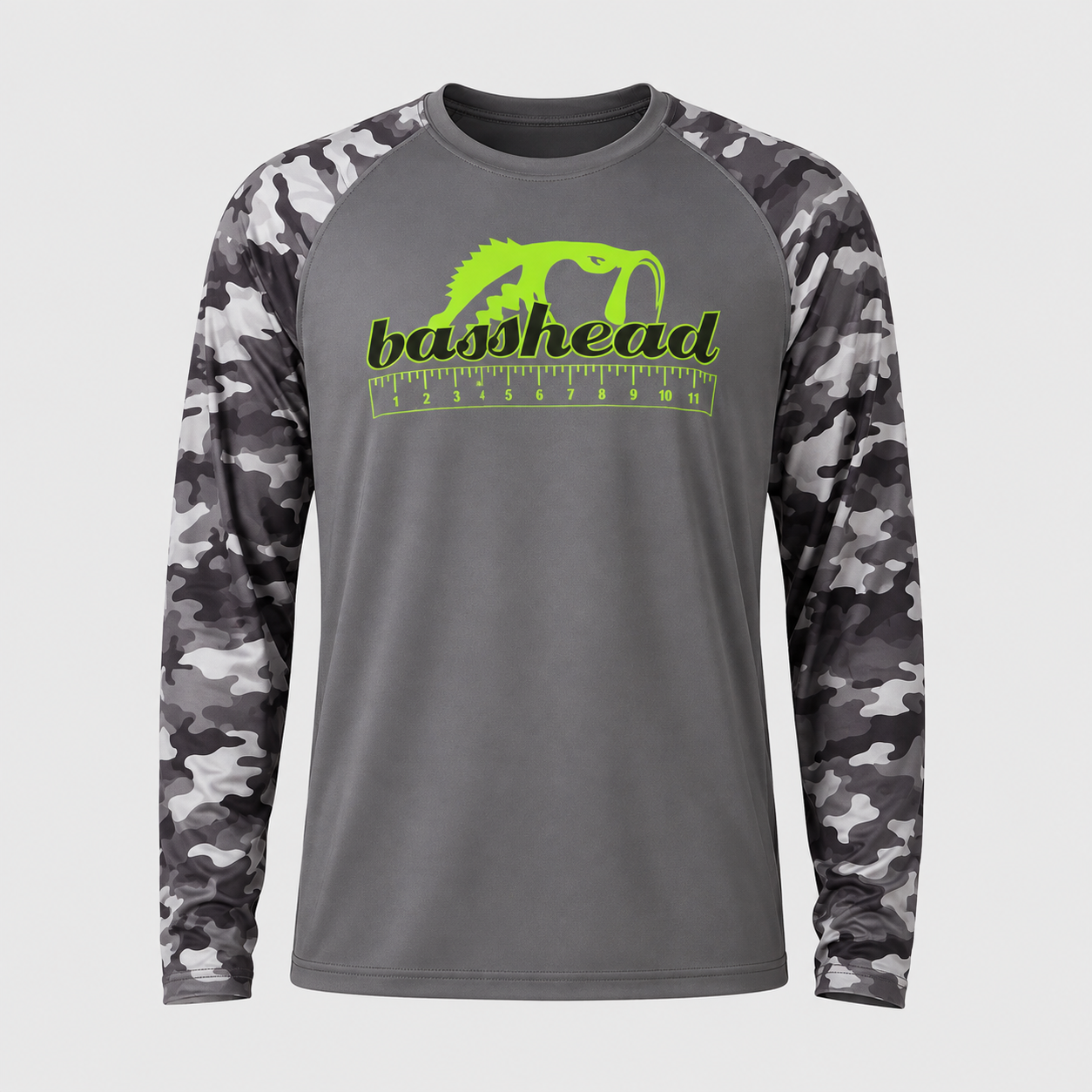 Basshead Grey Camo Performance Shirt